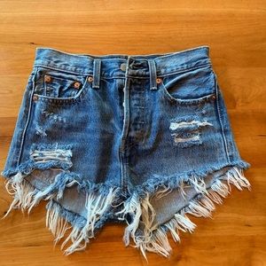 Levi’s Distressed Denim Shorts